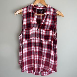Lightweight tank top flannel
